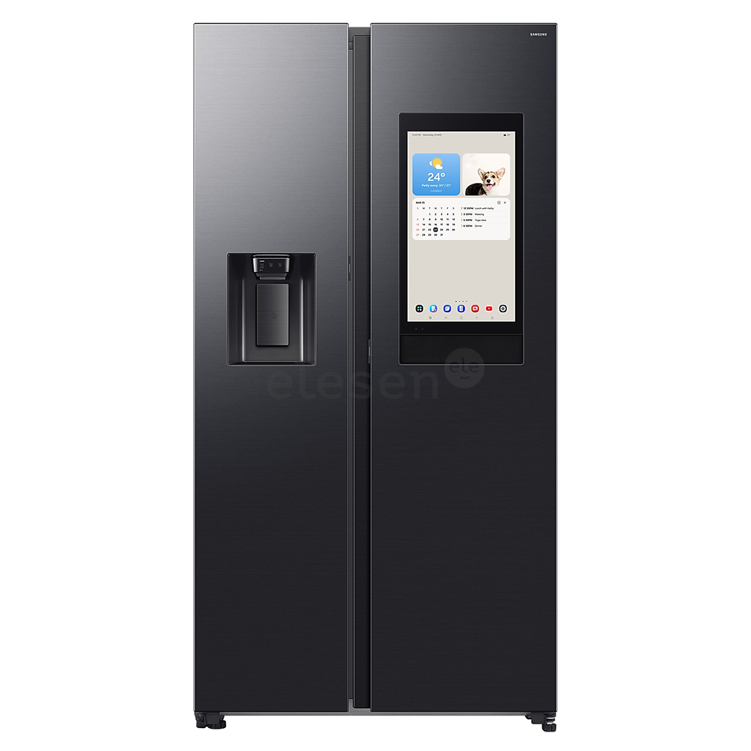 Samsung Bespoke AI Family Hub+, Twin Cooling Plus™, 614 L, aukštis 179 cm, juodas - SBS-šaldytuvas
