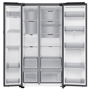 Samsung Bespoke AI Family Hub+, Twin Cooling Plus™, 614 L, aukštis 179 cm, juodas - SBS-šaldytuvas