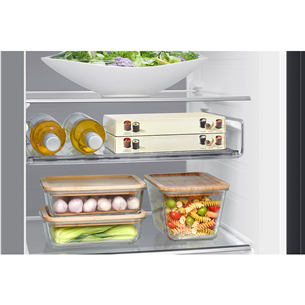 Samsung Bespoke AI Family Hub+, Twin Cooling Plus™, 614 L, aukštis 179 cm, juodas - SBS-šaldytuvas