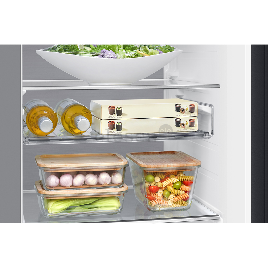 Samsung Bespoke AI Family Hub+, Twin Cooling Plus™, 614 L, aukštis 179 cm, juodas - SBS-šaldytuvas