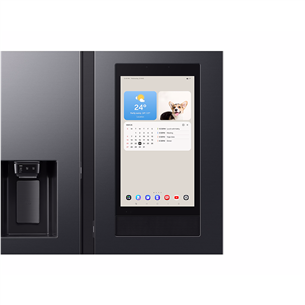 Samsung Bespoke AI Family Hub+, Twin Cooling Plus™, 614 L, aukštis 179 cm, juodas - SBS-šaldytuvas
