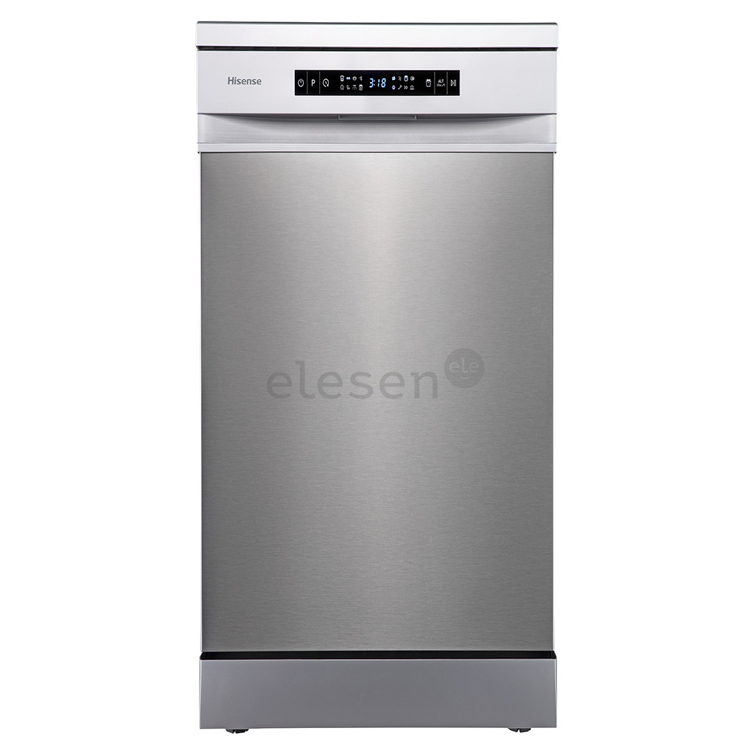 Hisense, 11 place settings, width 44,8 cm, grey - Free standing dishwasher