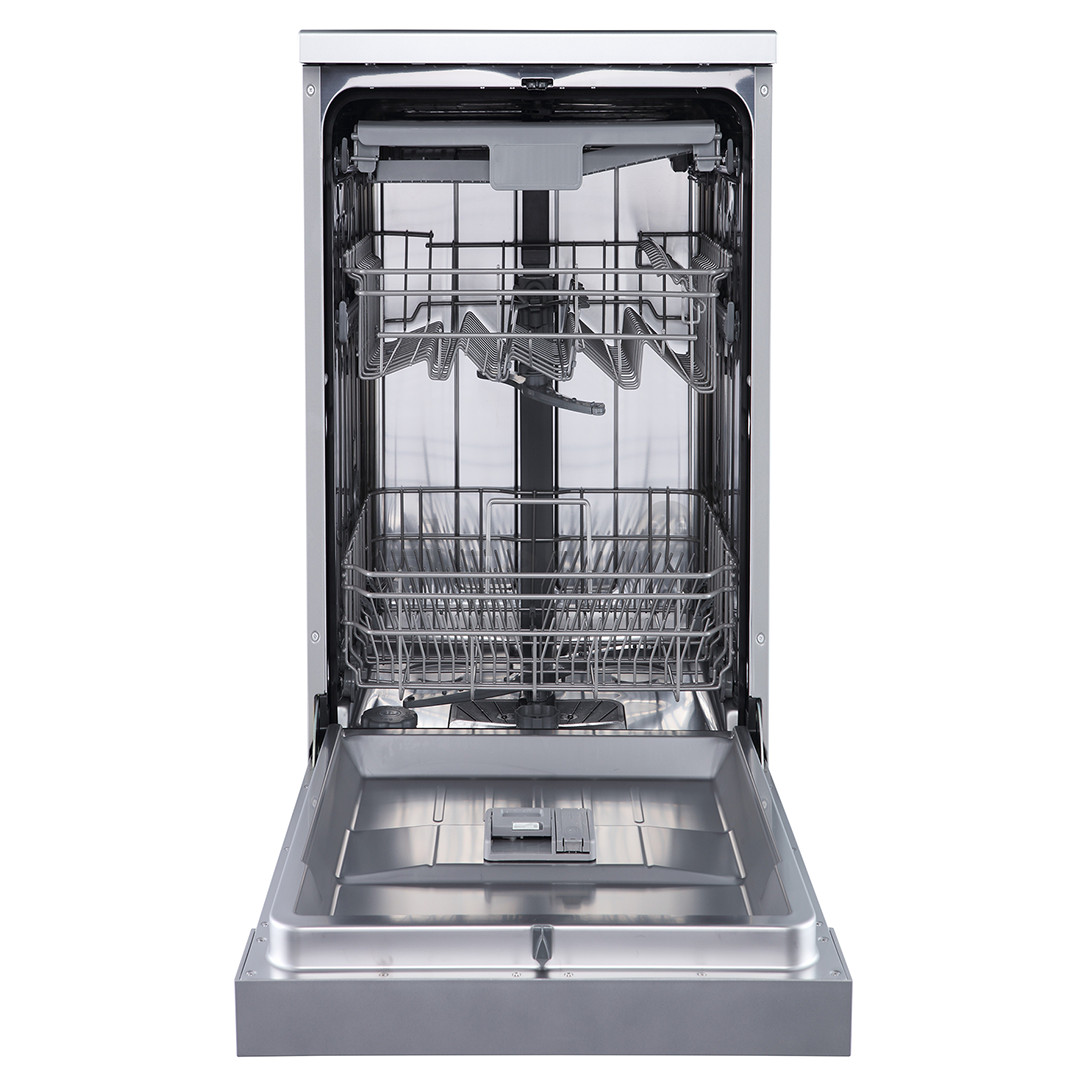 Hisense, 11 place settings, width 44,8 cm, grey - Free standing dishwasher