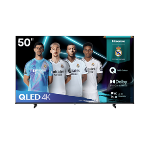 Hisense E7Q, 50'', 4K UHD, QLED, juodas - Televizorius 50E7Q