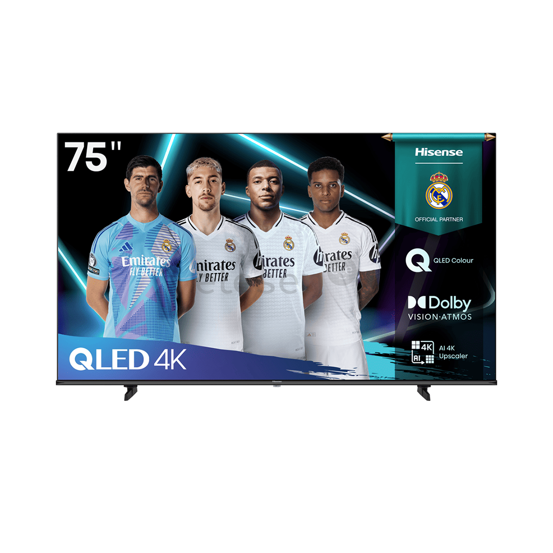 Hisense E7Q, 75'', 4K UHD, QLED, juodas - Televizorius