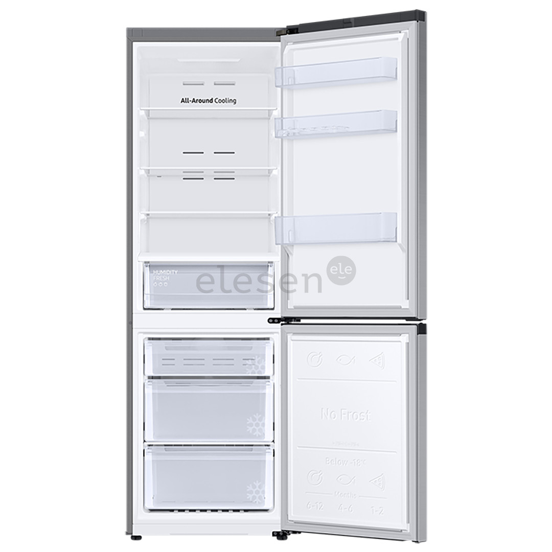 Samsung, No Frost, 344 L, aukštis 186 cm, sidabro spalvos - Šaldytuvas