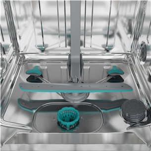 Hisense, 16 place settings, width 60 cm, grey - Free standing dishwasher