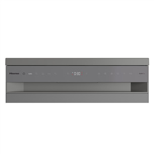 Hisense, 16 place settings, width 60 cm, grey - Free standing dishwasher