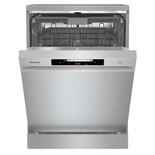 Hisense, 16 komplektų talpa, plotis 60 cm, pilka - Indaplovė HS643D90X
