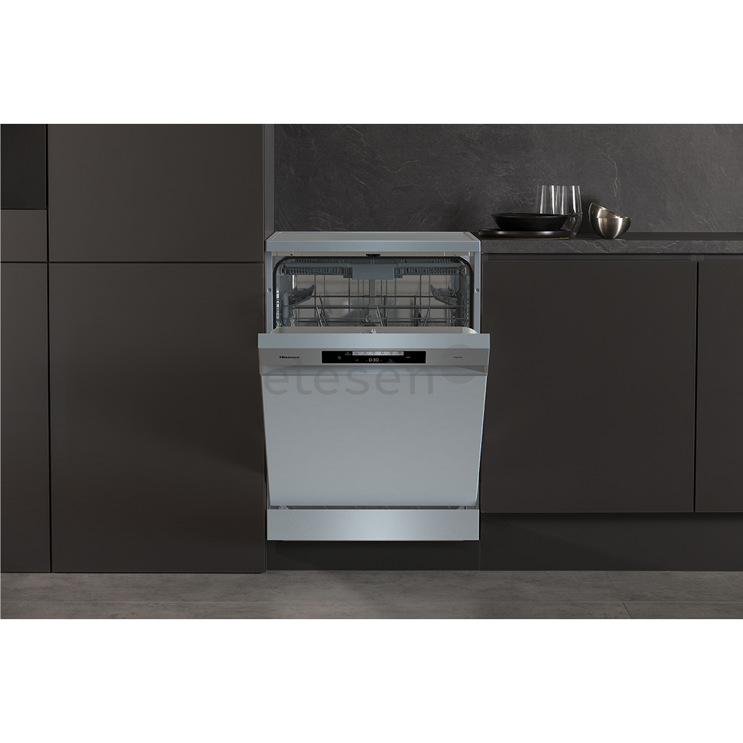 Hisense, 16 komplektų talpa, plotis 60 cm, pilka - Indaplovė