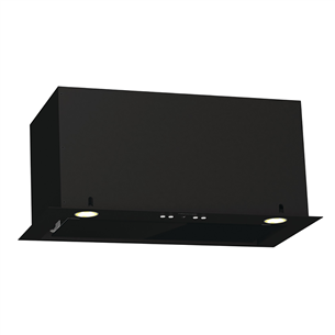 Hisense, 650 m³/h, width 60 cm, black - Built-in cooker hood