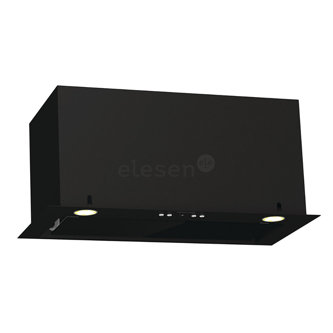 Hisense, 650 m³/val., plotis 60 cm, juodas - Įmontuojamas gartraukis