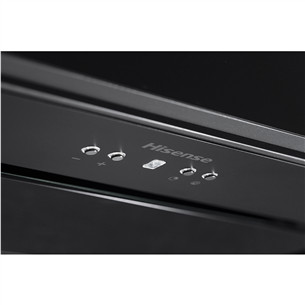 Hisense, 650 m³/val., plotis 60 cm, juodas - Įmontuojamas gartraukis