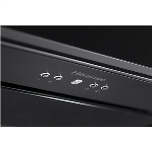 Hisense, 650 m³/h, width 60 cm, black - Built-in cooker hood