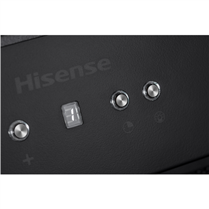 Hisense, 650 m³/h, width 60 cm, black - Built-in cooker hood