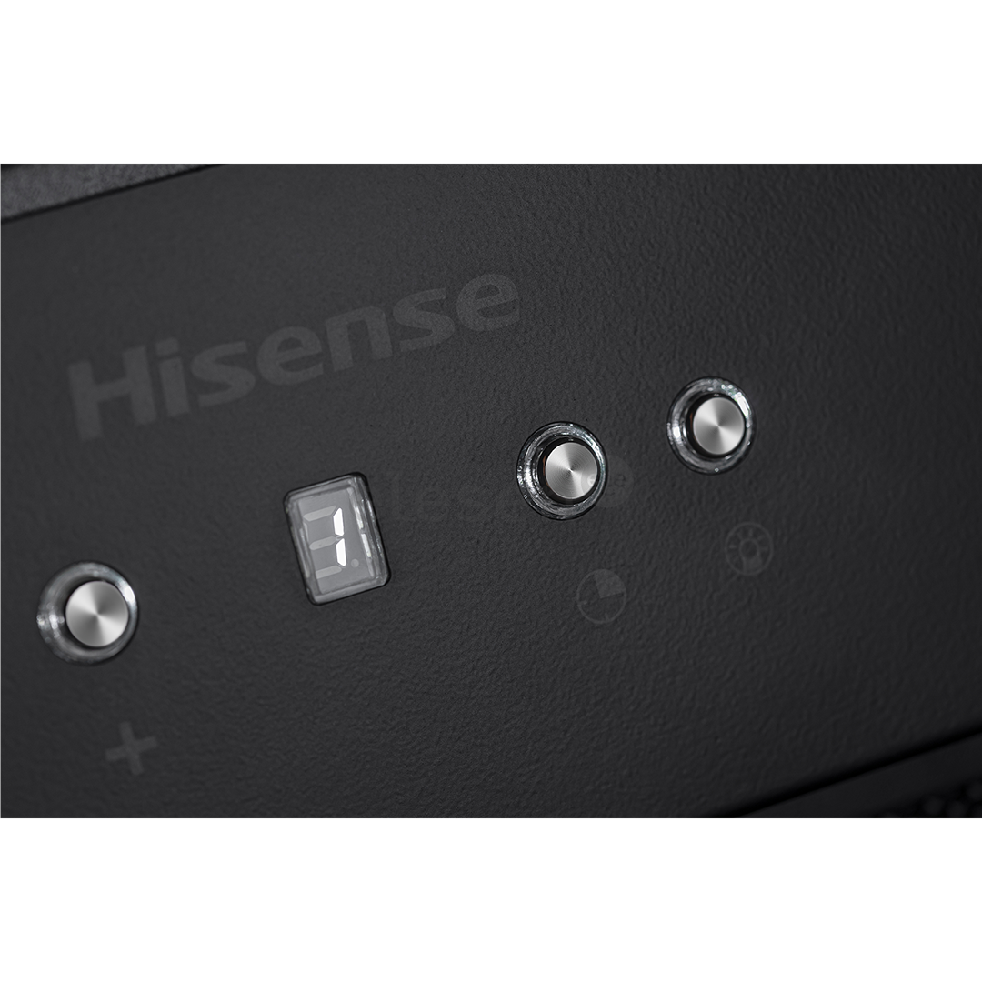 Hisense, 650 m³/h, width 60 cm, black - Built-in cooker hood