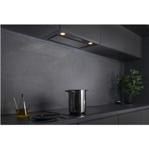 Hisense, 650 m³/val., plotis 60 cm, juodas - Įmontuojamas gartraukis