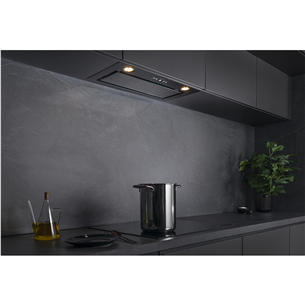 Hisense, 650 m³/h, width 60 cm, black - Built-in cooker hood