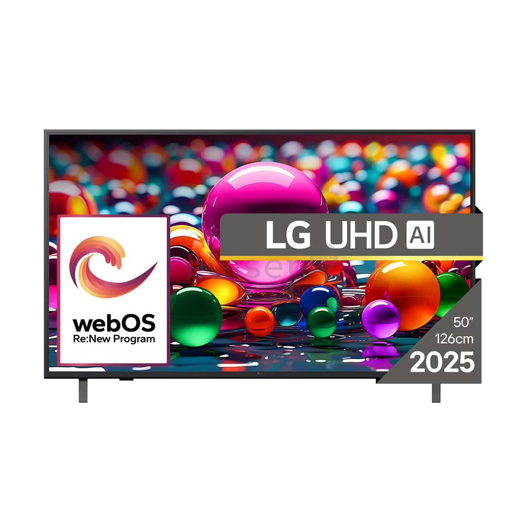LG UHD AI UA75, 50'', 4K UHD, LED LCD, черный - Телевизор