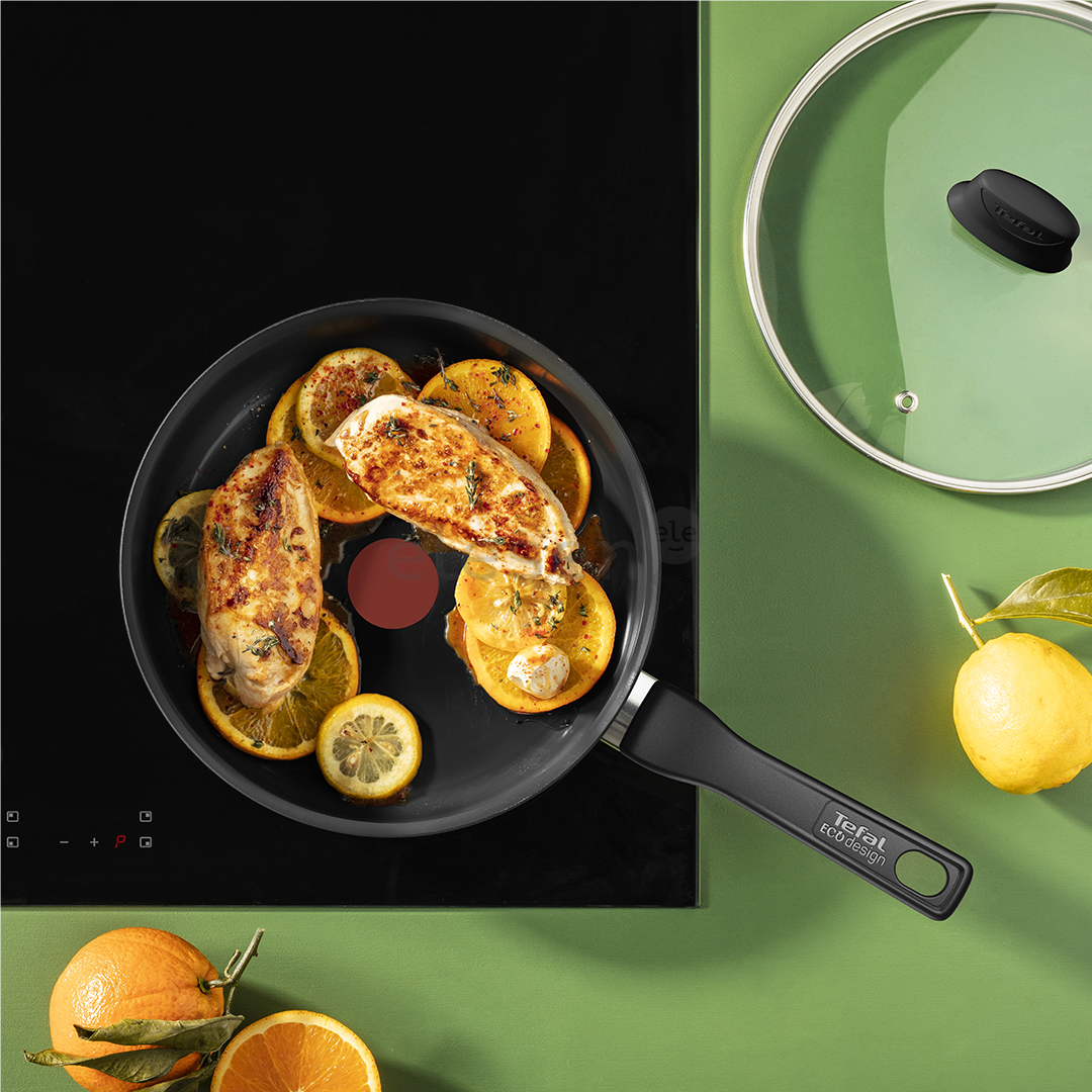 Tefal Renew, 24 cm, juoda - Keptuvė-troškintuvas