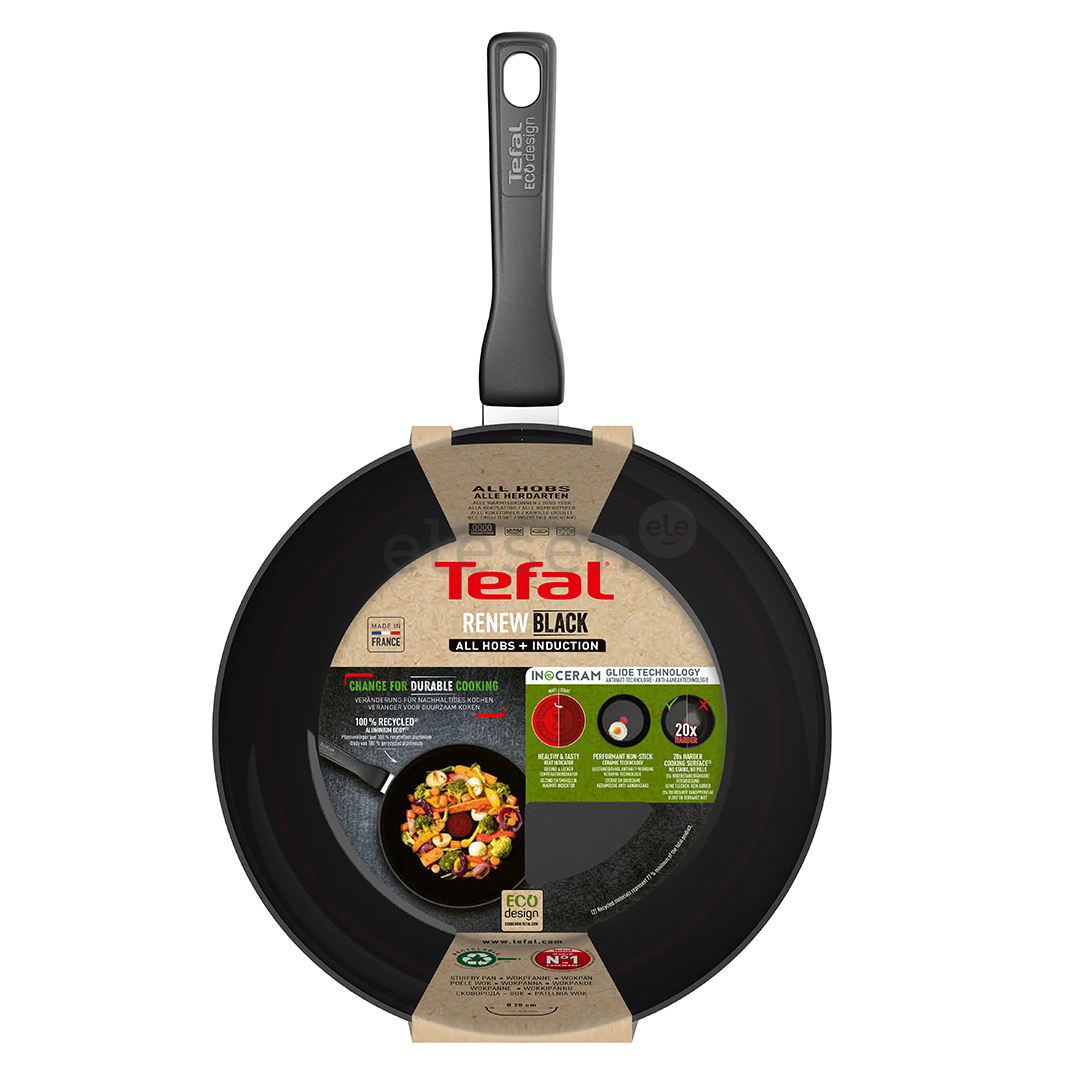 Tefal Renew, 28 cm, juoda - Gili keptuvė