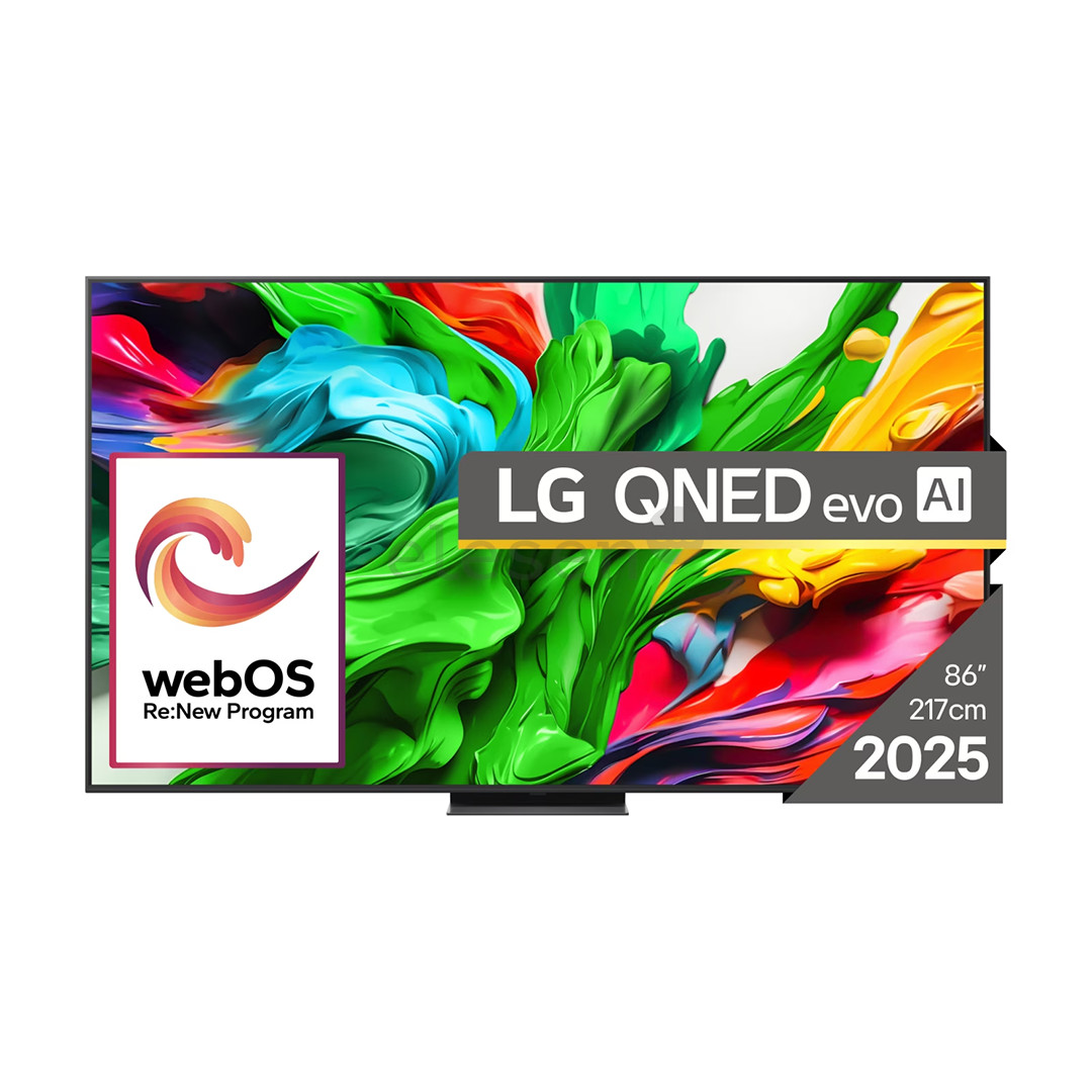 LG QNED86 evo AI, 86'', 4K UHD, QNED, Mini LED, черный - Телевизор