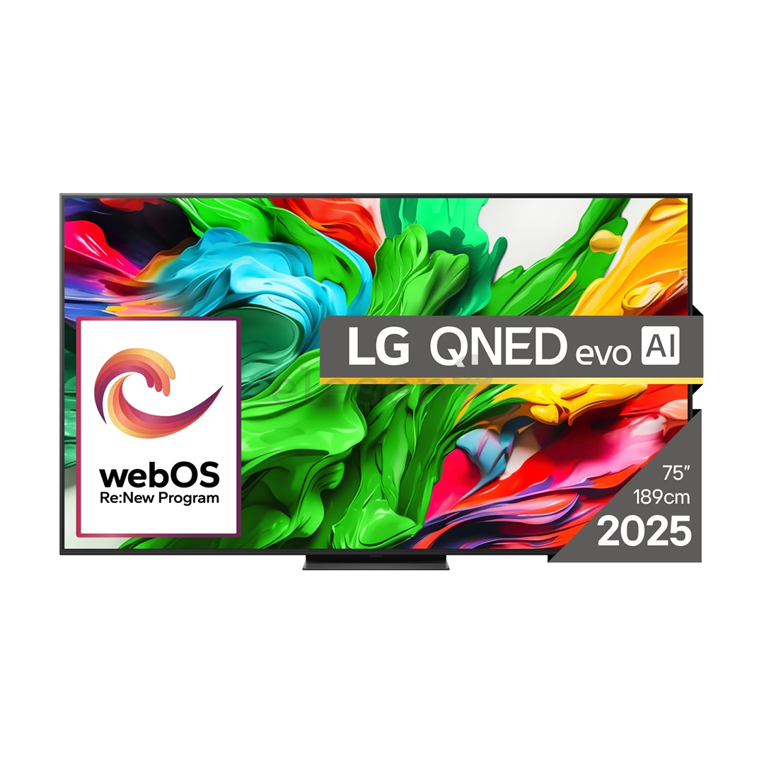 LG QNED86 evo AI, 75'', 4K UHD, QNED, Mini LED, черный - Телевизор