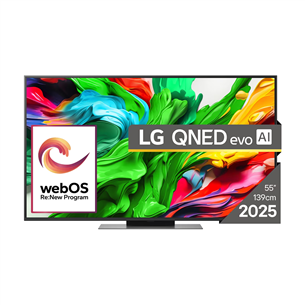 LG QNED86 evo AI, 55'', 4K UHD, QNED, Mini LED, juodas - Televizorius 55QNED86A3A.AEU