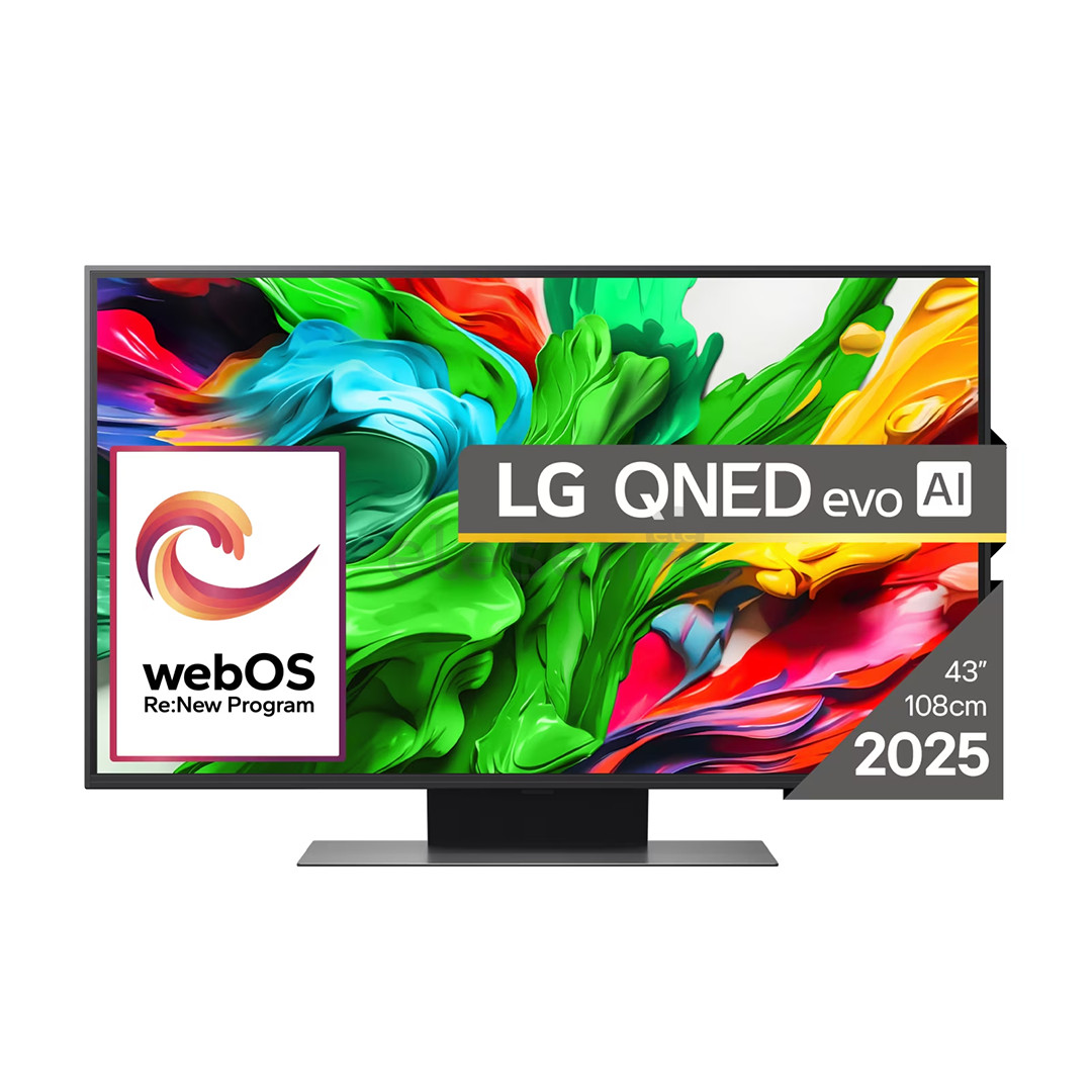 LG QNED86 evo AI, 43'', 4K UHD, QNED, Mini LED, black - TV