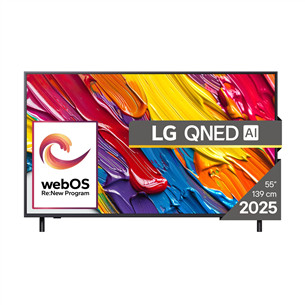 LG QNED82 AI, 55'', 4K UHD, QNED, черный - Телевизор 55QNED82A3B.AEU