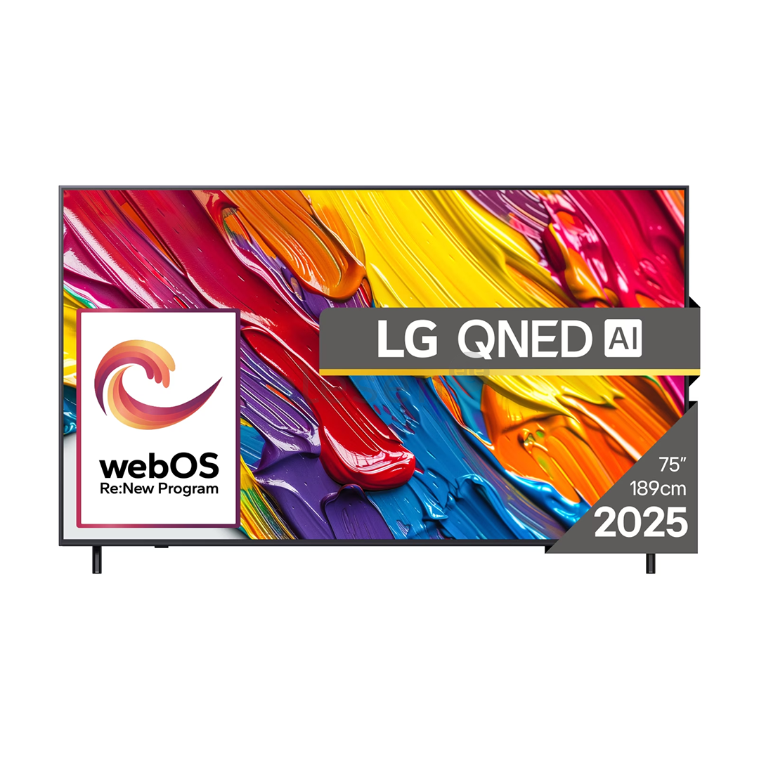 LG QNED82 AI, 75'', 4K UHD, QNED, juodas - Televizorius