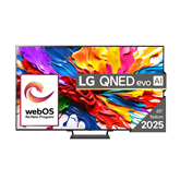 LG QNED93 evo AI, 65'', 4K UHD, QLED, Mini LED, black - TV