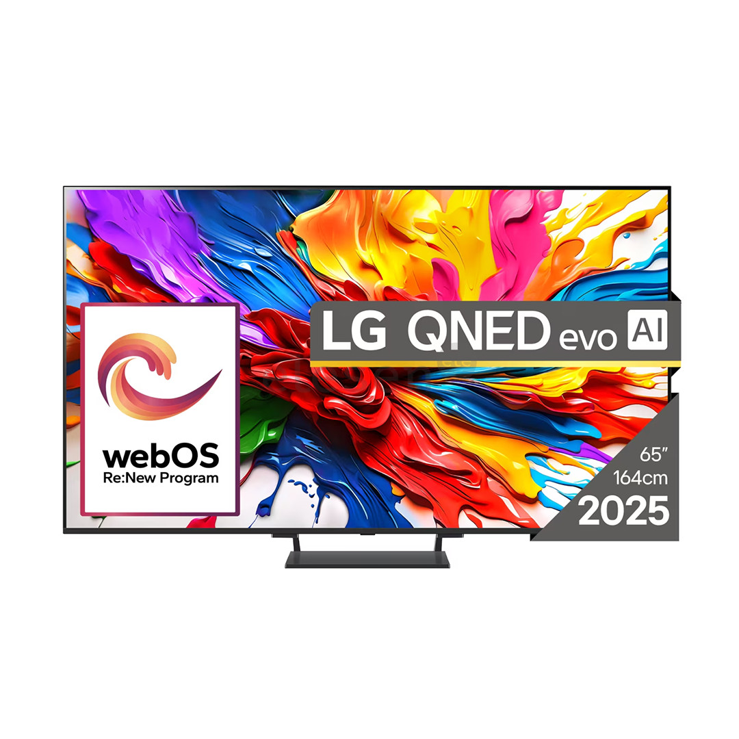 LG QNED93 evo AI, 65'', 4K UHD, QLED, Mini LED, black - TV