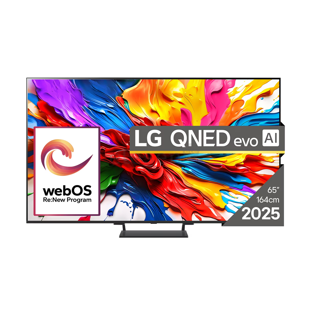 LG QNED93 evo AI, 65'', 4K UHD, QLED, Mini LED, juodas - Televizorius