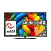 LG NANO81 AI, 86'', LED LCD, NanoCell, juodas - Televizorius