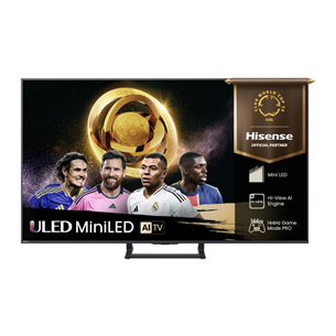 Hisense E8Q, 55'', 4K UHD, ULED, Mini LED, juodas - Televizorius 55E8Q