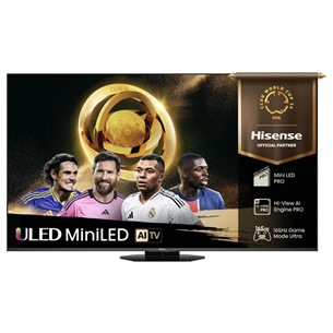 Hisense U8Q, 75'', 4K UHD, ULED, Mini LED, juodas - Televizorius 75U8Q