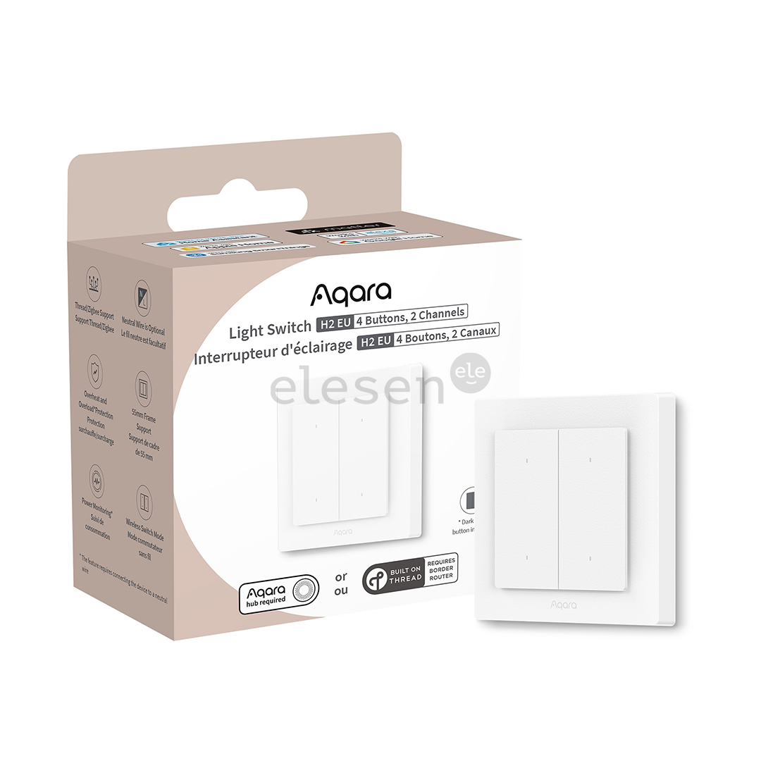Aqara Light Switch H2, 4 кнопки, белый - Умный выключатель