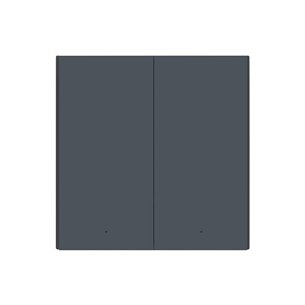 Aqara Smart Wall Switch H1, be neutraliojo laido, dvigubas mygtukas, pilkas - Išmanus sieninis jungiklis WS-EUK02G
