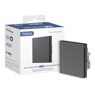 Aqara Smart Wall Switch H1, be neutralaus režimo, pilkas - Išmanusis jungiklis