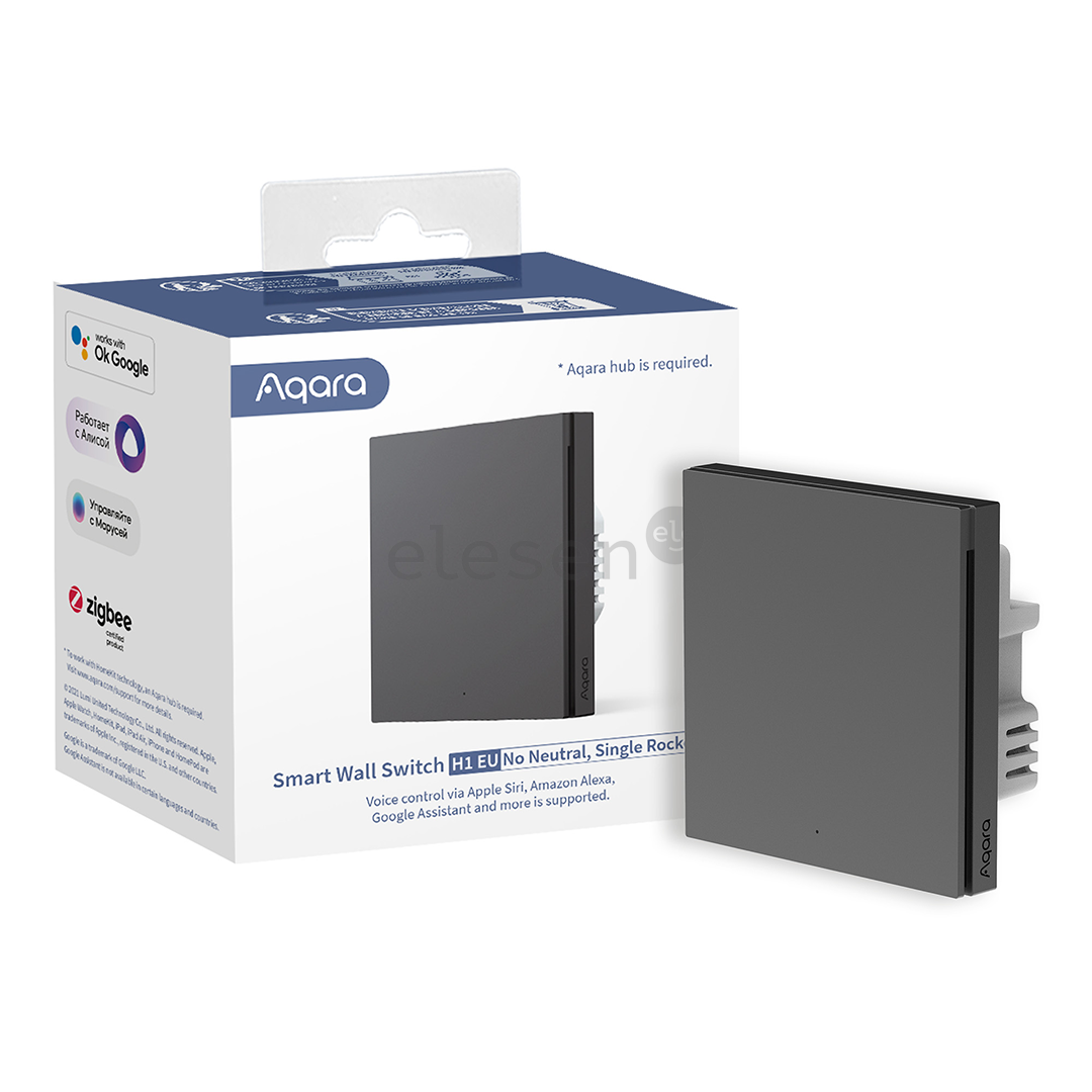 Aqara Smart Wall Switch H1, be neutralaus režimo, pilkas - Išmanusis jungiklis