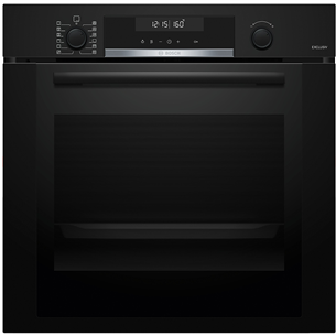 Bosch, 71 L, pirolizė, juoda - Įmontuojama orkaitė HBG378AB3