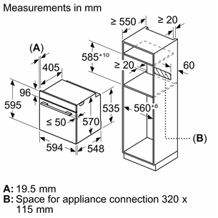 Bosch, 71 L, pirolizė, juoda - Įmontuojama orkaitė