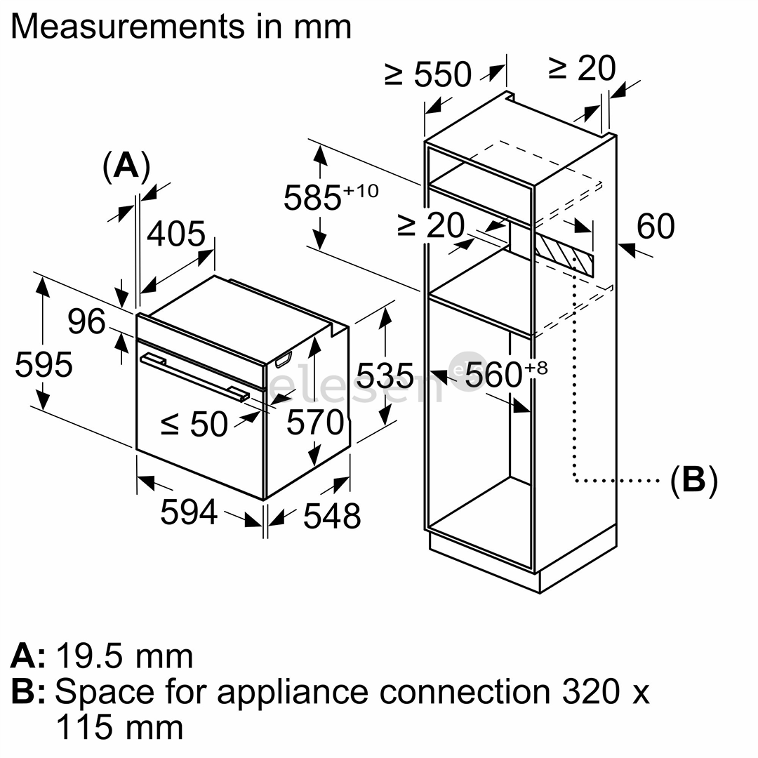 Bosch, 71 L, pirolizė, juoda - Įmontuojama orkaitė