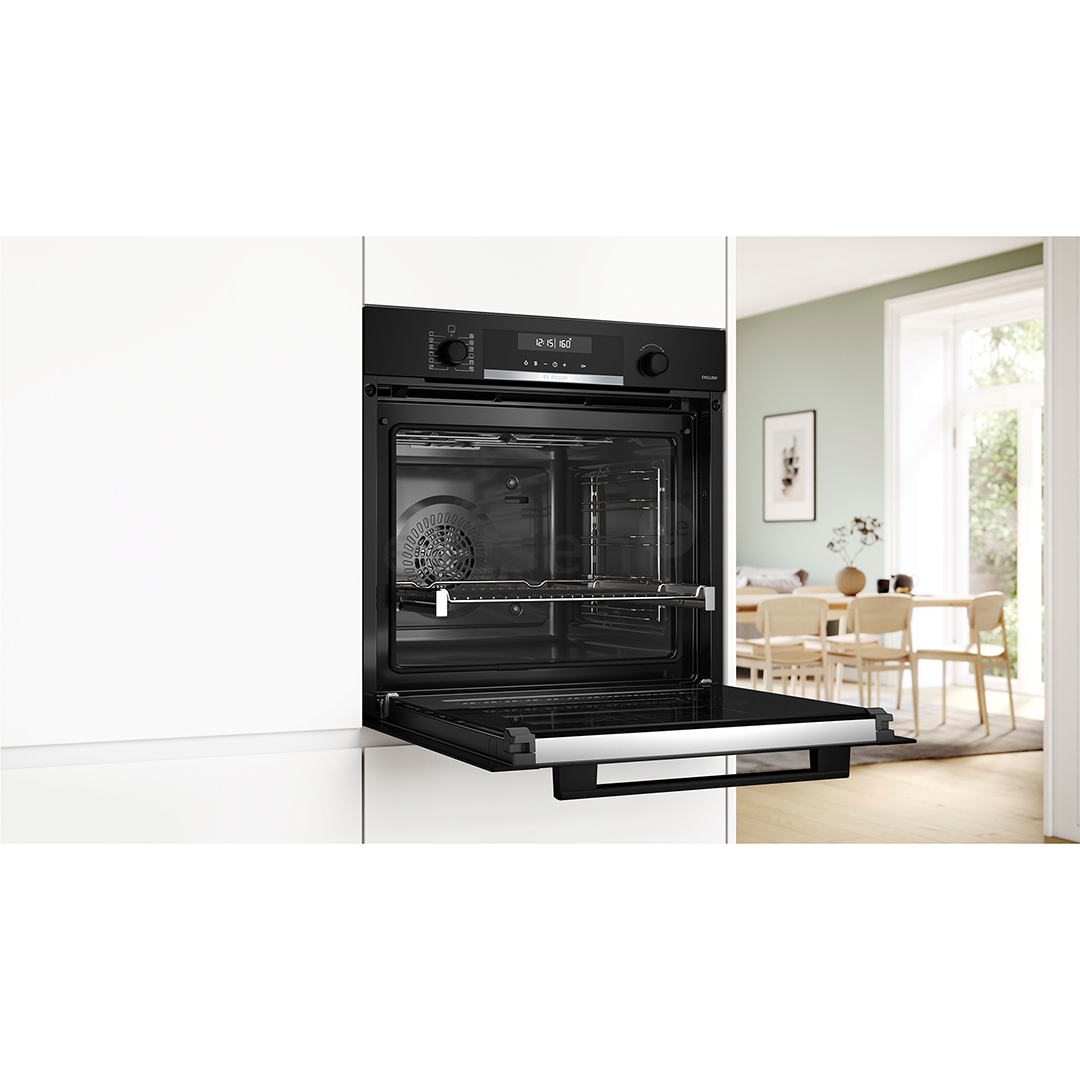 Bosch, 71 L, pirolizė, juoda - Įmontuojama orkaitė