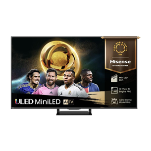 Hisense U7Q PRO, 65'', 4K UHD, ULED, Mini LED, juodas - Televizorius 65U7QPRO