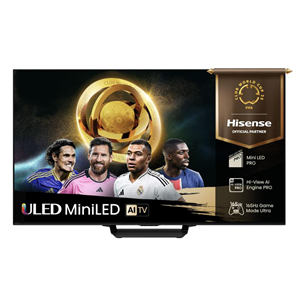 Hisense U7Q PRO, 85'', 4K UHD, ULED, Mini LED, juodas - Televizorius 85U7QPRO