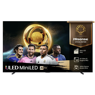 Hisense U7Q PRO, 100'', 4K UHD, ULED, Mini LED, juodas - Televizorius 100U7QPRO