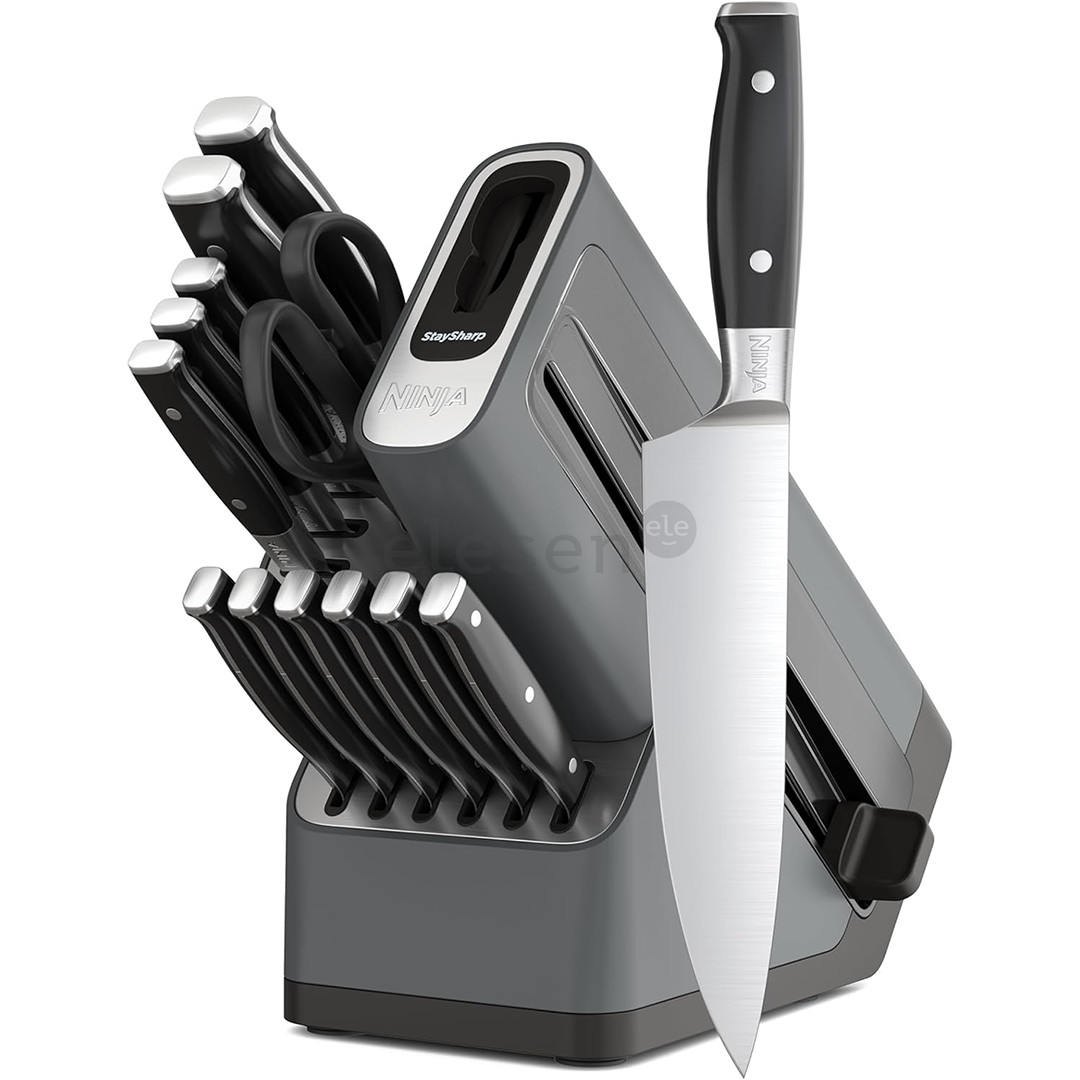 Ninja Foodi StaySharp, 14-piece set - Knife block with integrated sharpener