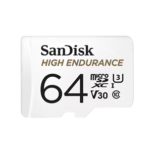 SanDisk High Endurance, MicroSDXC, 64 GB, white - Memory card PR000094633